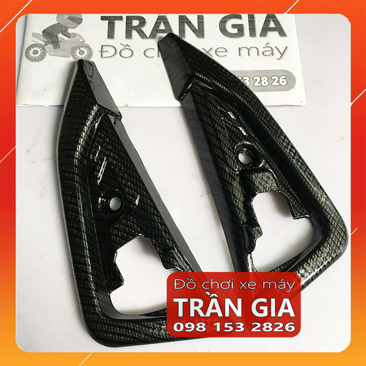 [FreeshipMAX] Ốp gác chân sau lớn xe SH 125i 150i 160i năm 2020-2021-2022-2023-2024 xi inox cacbon carbon 125 150 160- phụ kiện trang trí xe sh
