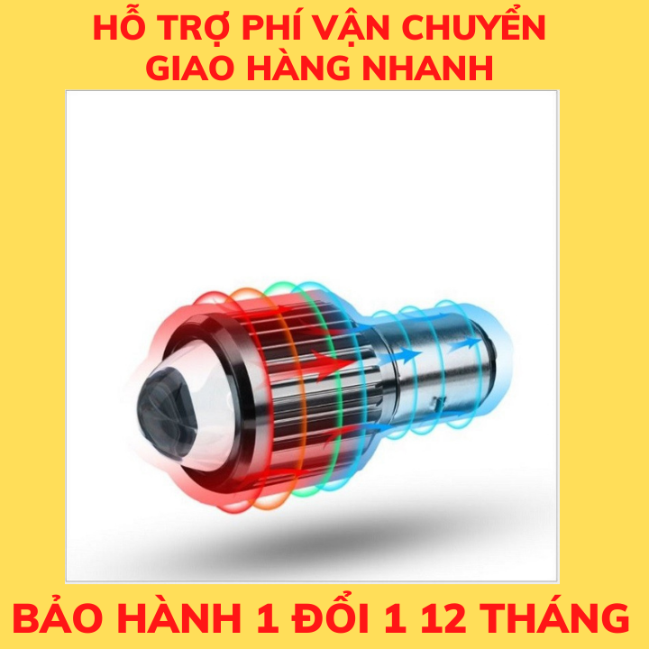 bóng đèn pha bi cầu pha trắng cos vàng chân H4 siêu sáng