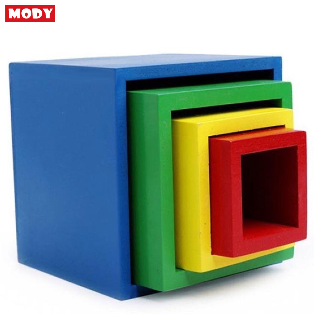 Bộ hộp vuông xếp chồng đồ chơi gỗ hình hộp MODY M6654 | Lazada.vn