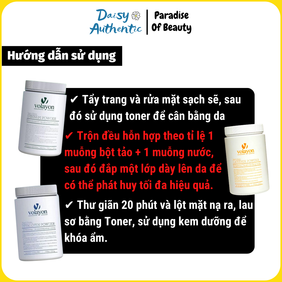 Mặt Nạ Mask Volayon Powder (Hủ chiết/Full-size 500gr)