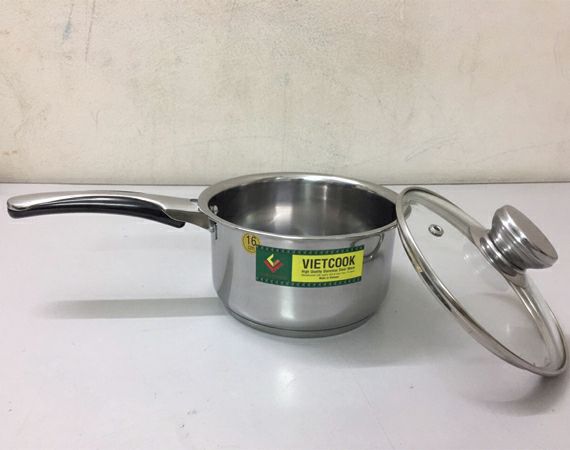 Quánh 3 đáy inox cao cấp  size 14 cm (Quánh quấy bột )