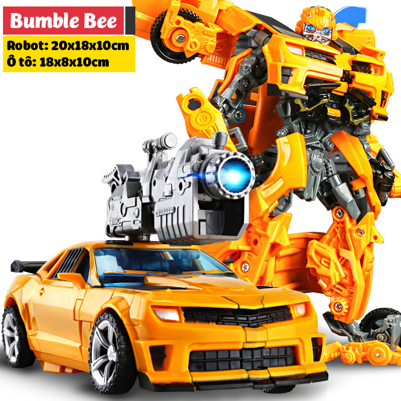 Robot biến hình ôtô Transformer cao 20cm mẫu Optimus hoặc Bumble Bee