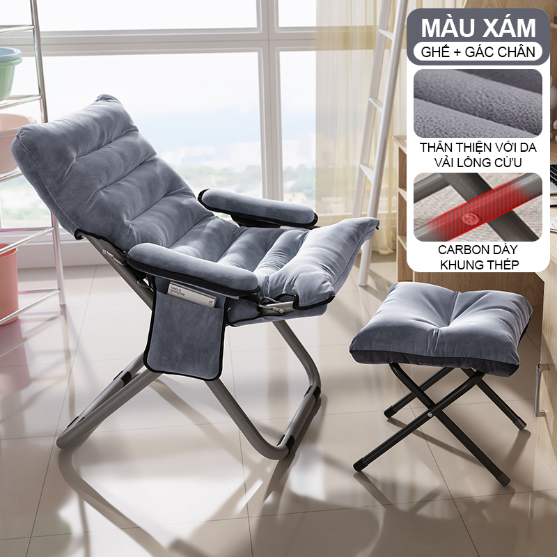 DAMIK Ghế sofa lười lưng thư giãn đọc sách + gác chân