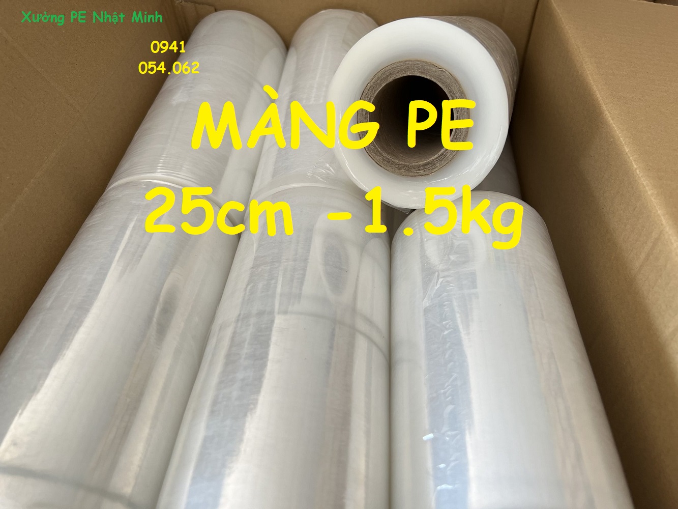 Màng PE, màng co,  màng quấn 25cm
