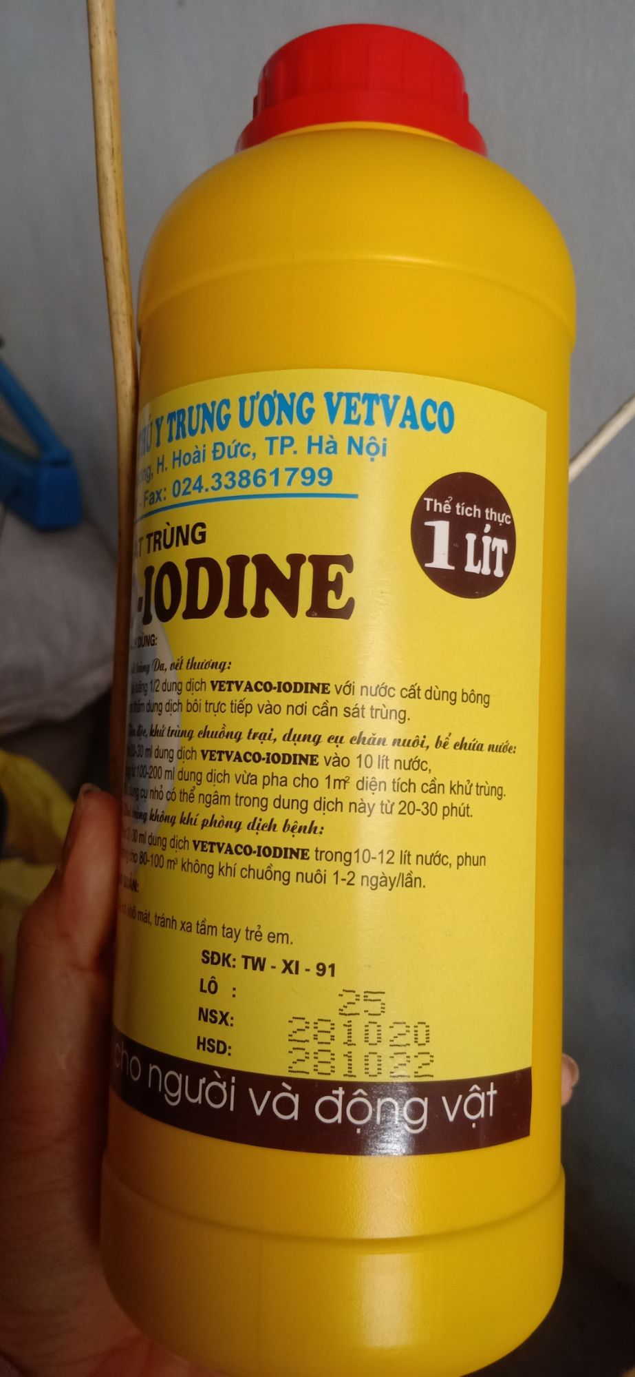 sát trùng chuồng trại Iodin 1lít