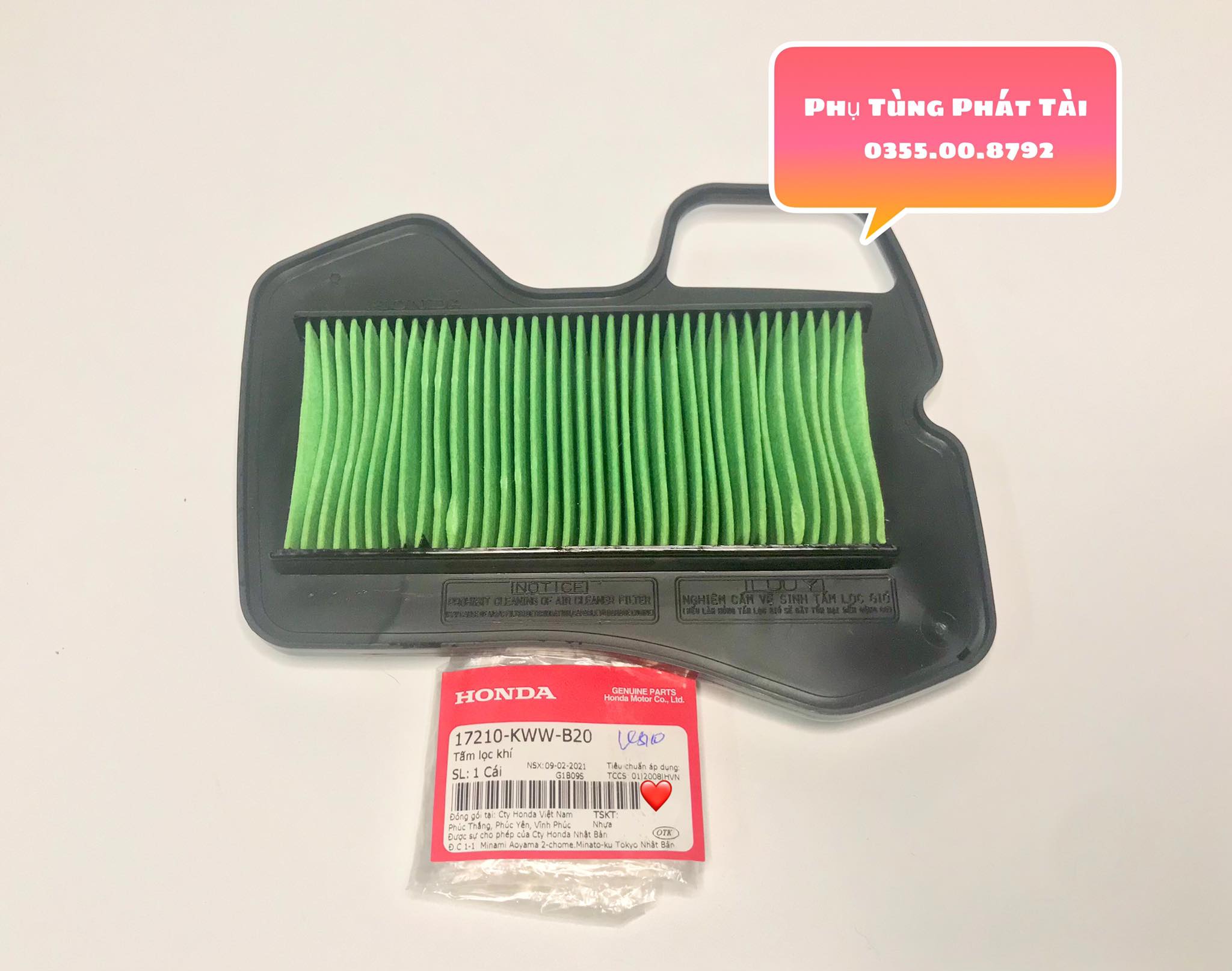 Lọc gió wave s110 - wave a110 - blade - rsx chính hãng honda