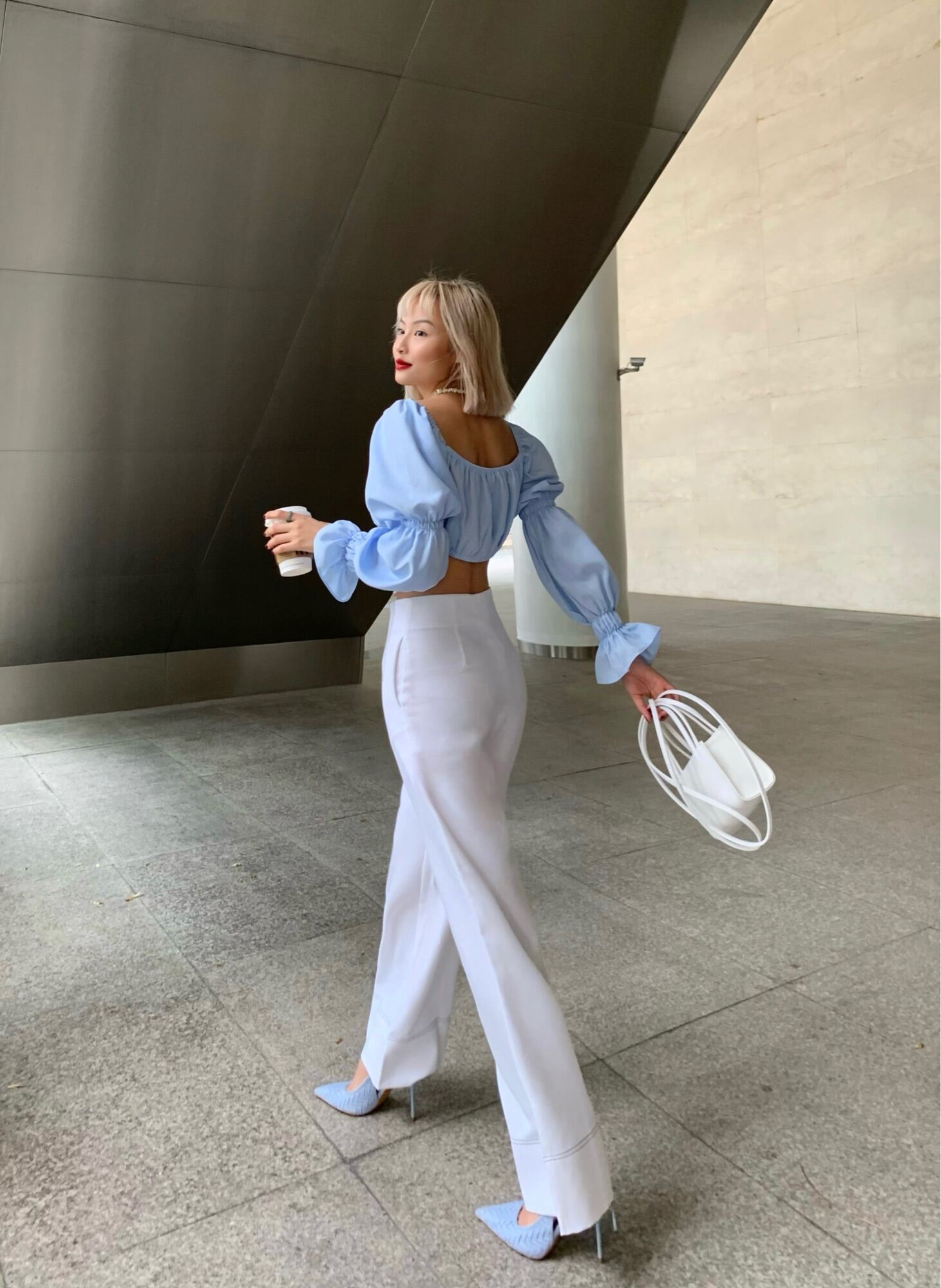 [Nhập mã LAZFASHION34-giảm 15% tối đa 99k/600k]SAP-Áo croptop tay lồng đèn