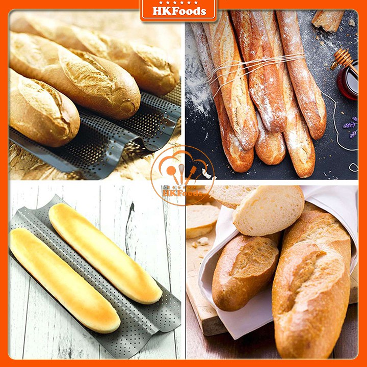 Khay Nướng Bánh Mì Pháp Baguette 3 Rãnh