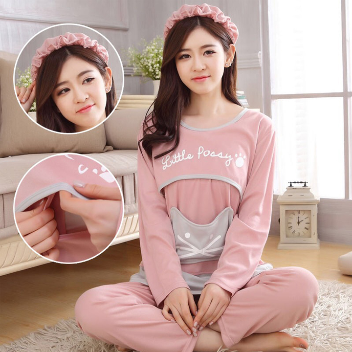 Đồ bộ bầu sau sinh cho bé bú