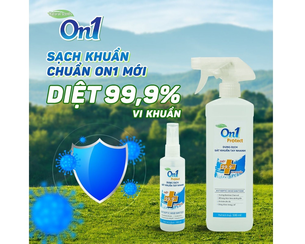 [HCM ship 2h] Dung dịch rủa tay diệt khuẩn On1 Protect 100ml