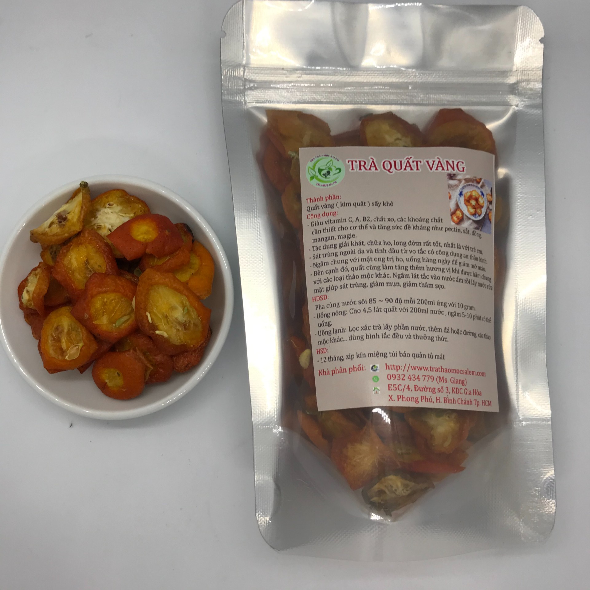 [HCM]Trà quất vàng Salem 100g