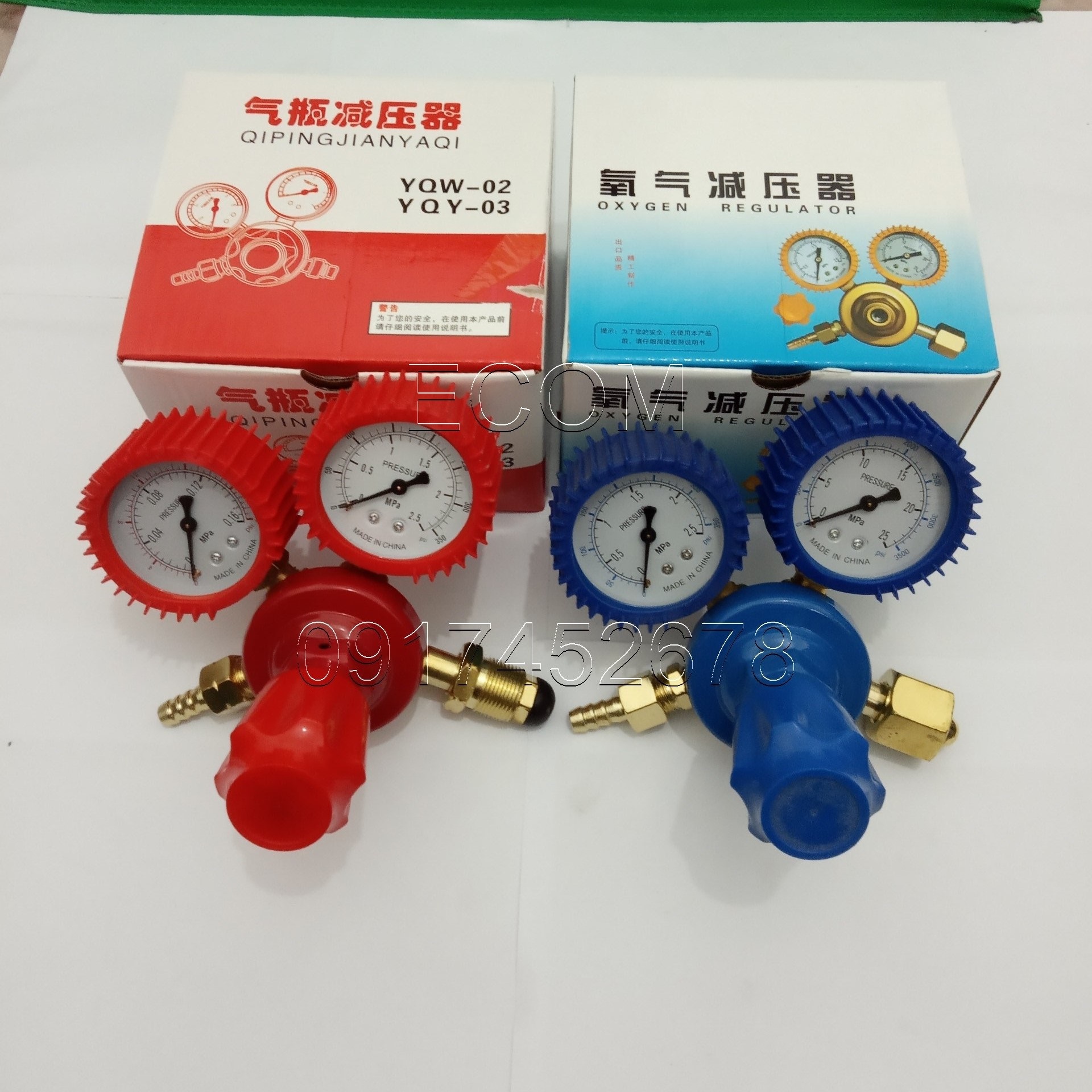 Đồng hồ gas và oxy dùng cho hàn cắt gió đá (van điều áp khí)