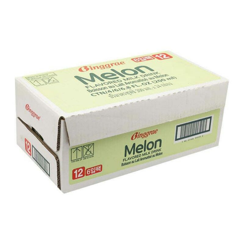 Thùng 24 Hộp Sữa Dưa Lưới Melon Milk Binggrae Hàn Quốc