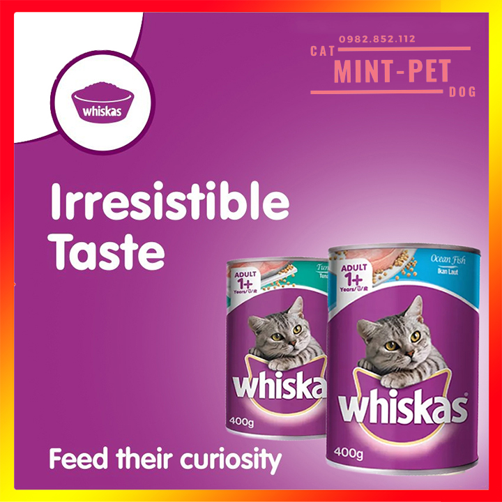 Pate Cho Mèo Lớn Whiskas Dạng Lon 400g