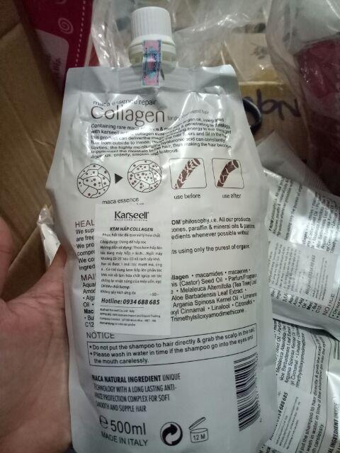 [HCM]Kem ủ tóc COLLAGEN Karseell 500ml