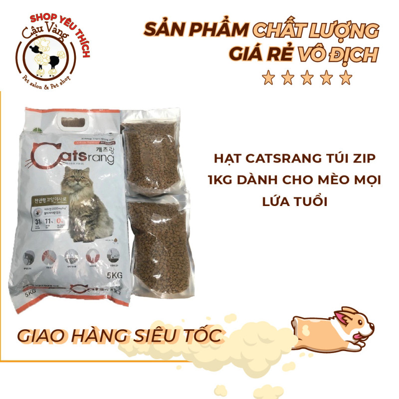 CATSRANG TÚI ZIP 1KG thức ăn cho mèo mọi lứa tuổi