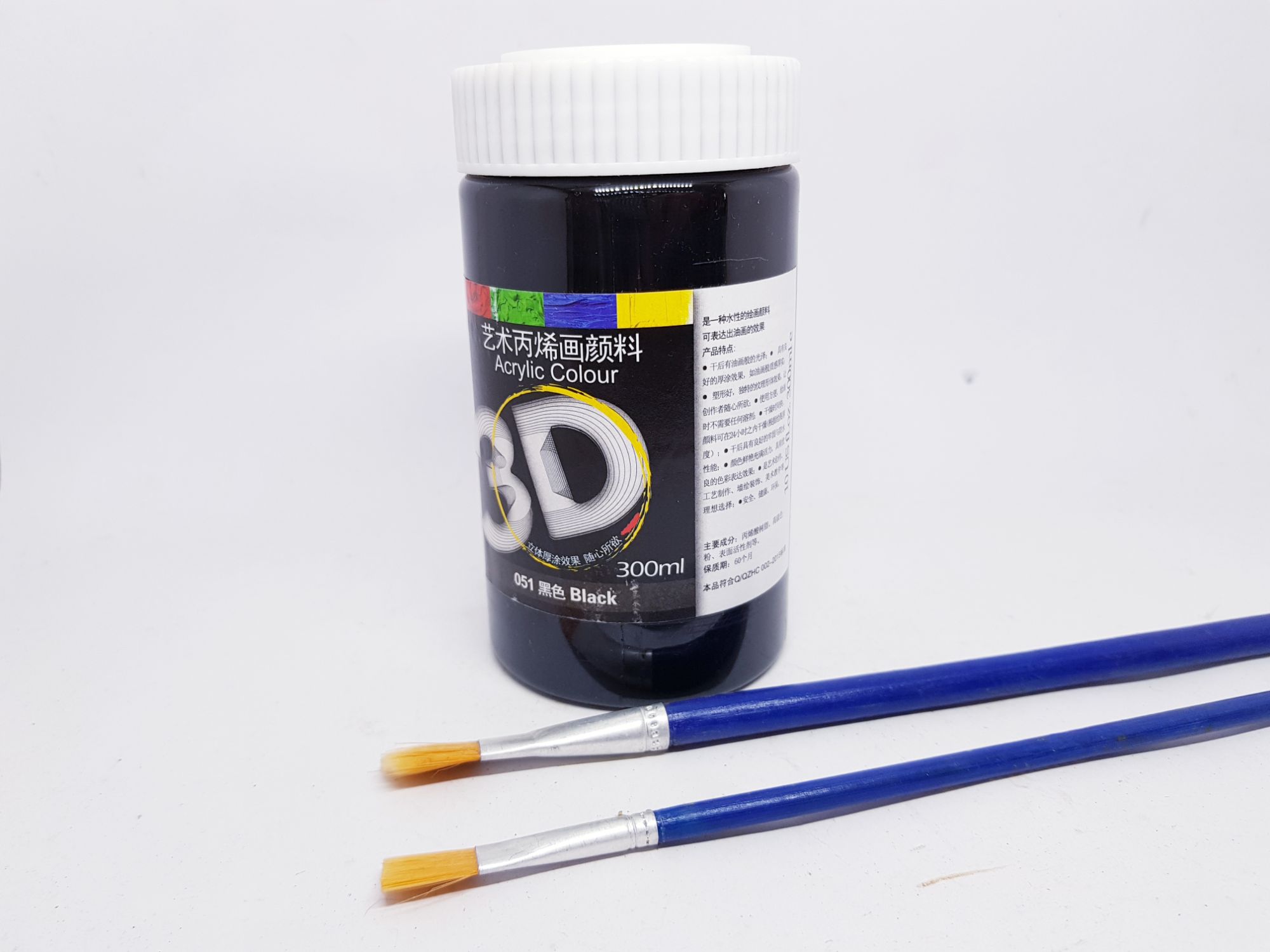 Màu vẽ 3d màu đen tặng bút vẽ