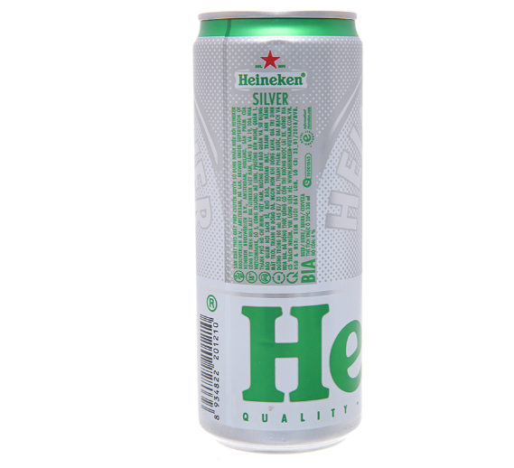 6 lon bia Heineken Silver 330ml
