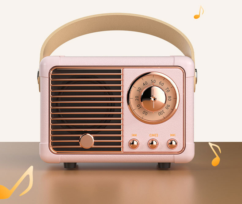 Loa Bluetooth không dây mini độc đáo kiểu dáng retro phong cách Hàn Quốc