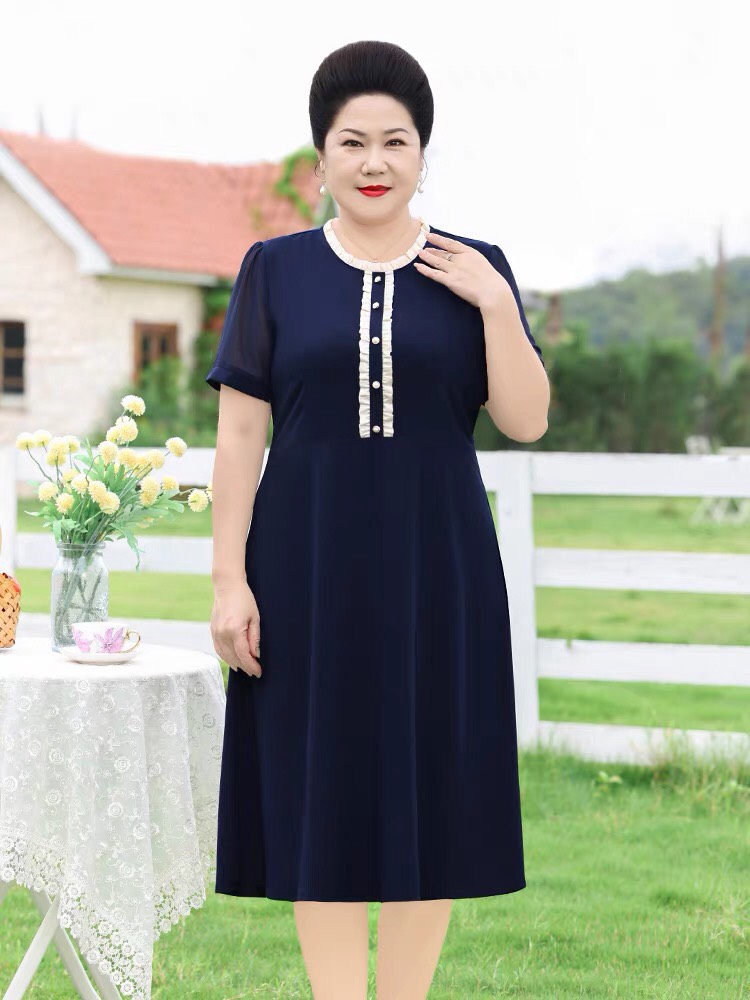 Đầm trung niên quý cô thanh lịch bigsize cao cấp - G4823