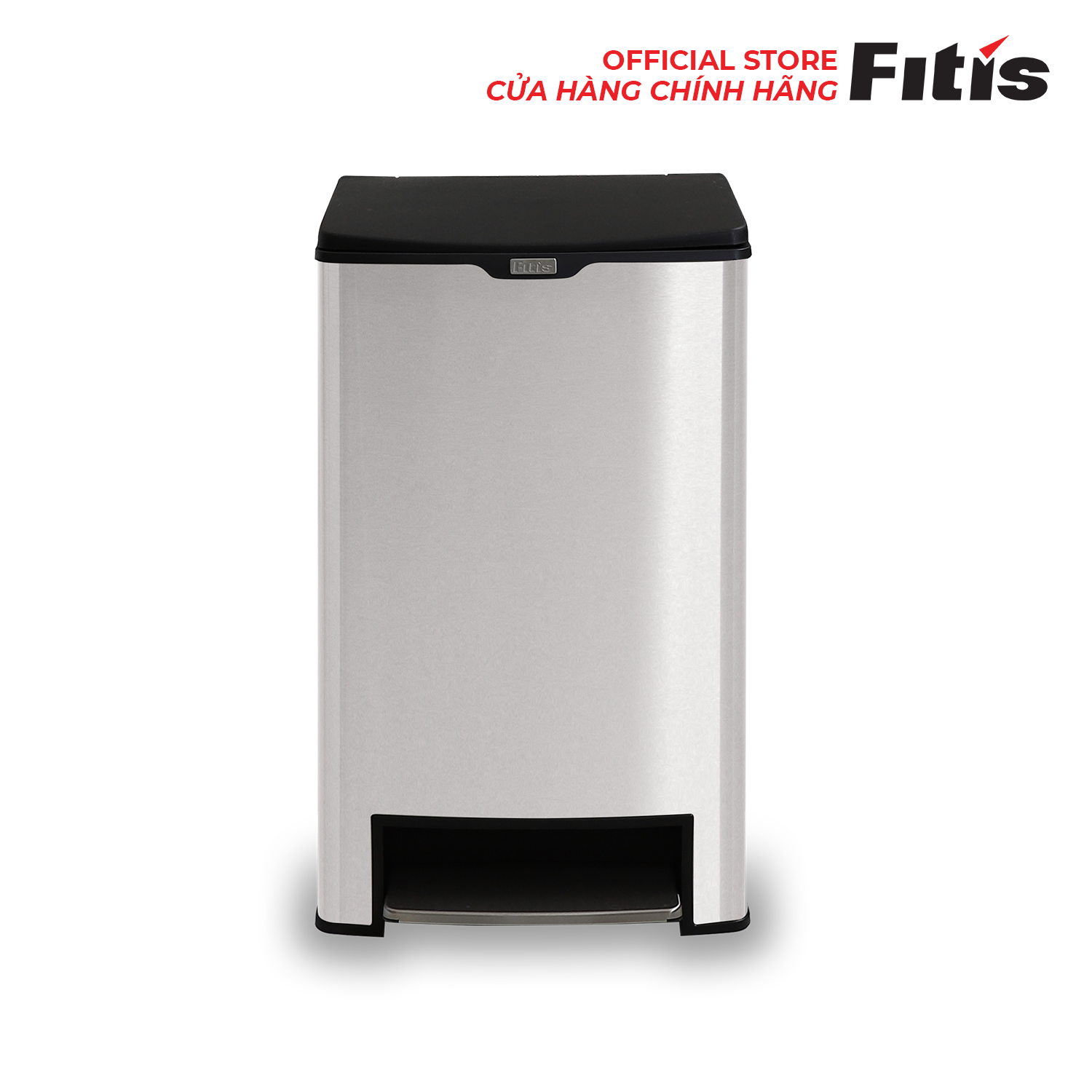 Thùng Rác Fitis Mega - Vuông Đạp Cao (40L)