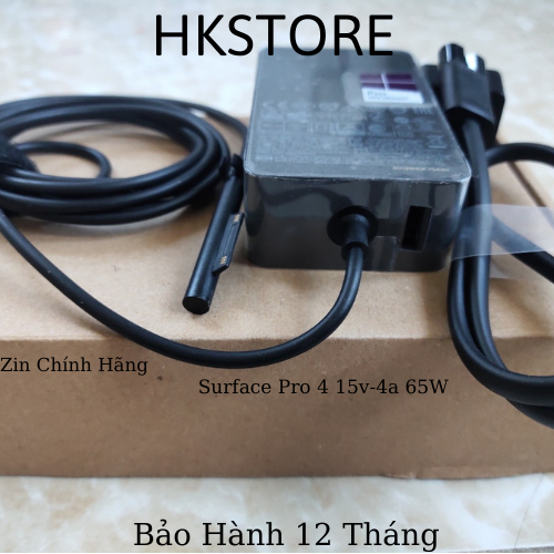Sạc Surface Pro 4 M3 15v-4a 65W Microsoft Surface Book Surface Pro 4,5,6,7