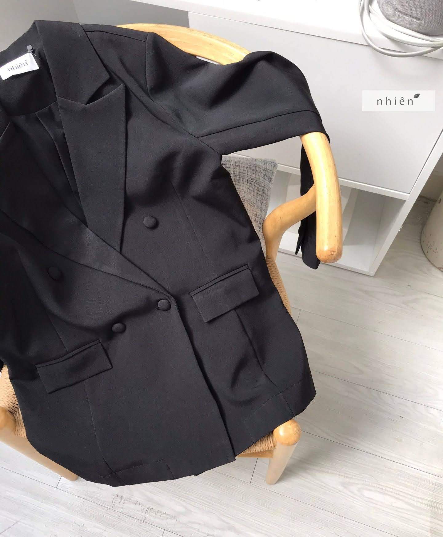 Áo khoác blazer basic phối nút nhiennofficial BK15