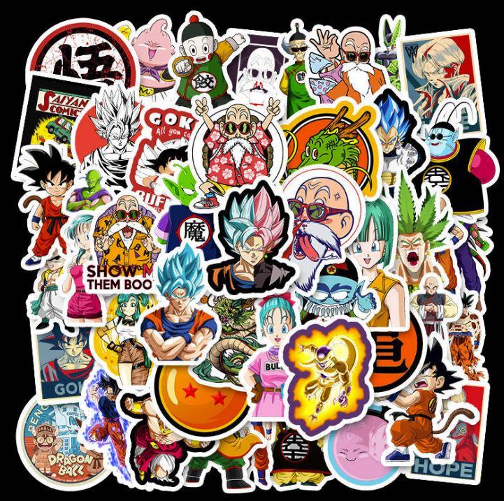 [HCM]Sticker DRAGON BALL nhựa PVC không thấm nước dán nón bảo hiểm laptop điện thoại Vali xe Cực COOL #11