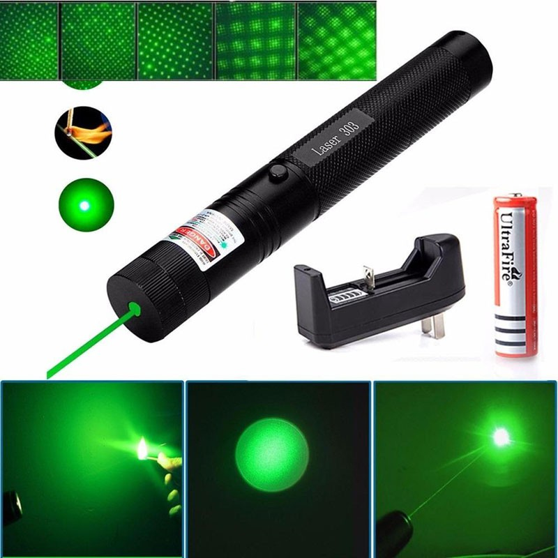 Đèn pin laser 303 , đèn pin laze 303 tia xanh lá, cực mạnh, siêu sáng