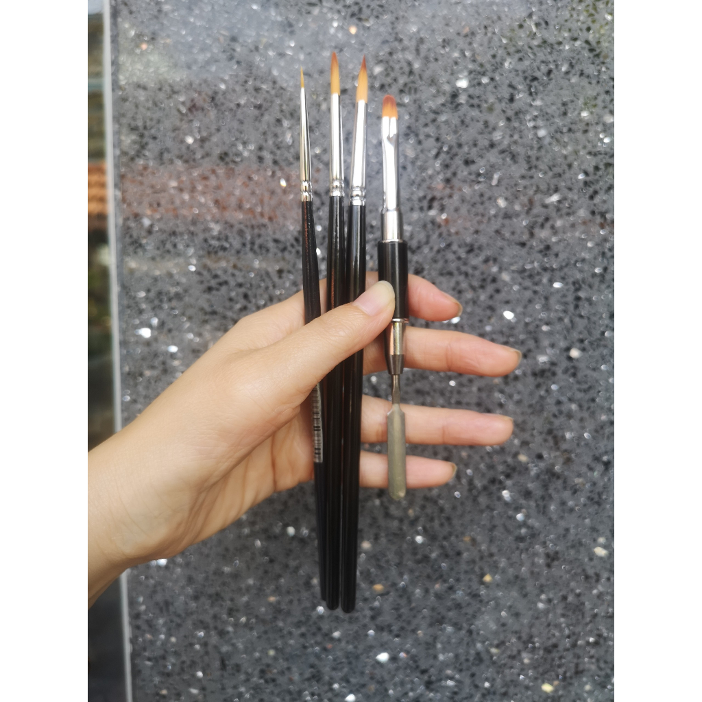 Bộ 4 Cọ Đắp Sứ/ Bột Đủ Chi Tiết
