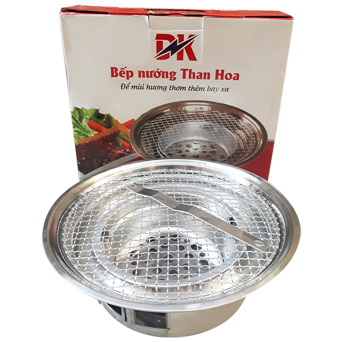 Bếp nướng than hoa âm bàn Vỉ inox 201
