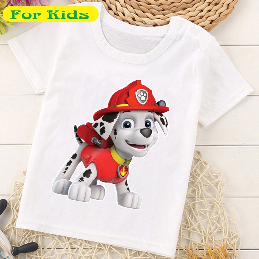[HCM]Áo thun đội chó cứu hộ trẻ em | Áo Paw Patrol Marshall cho bé trai | bé gái đẹp PA10 | Áo VONESA