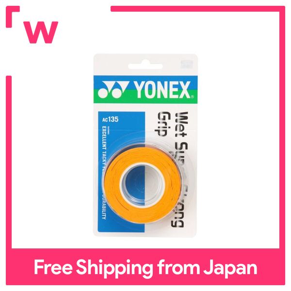 YONEX Wet Super Strong Grip tape AC135 Bright Orange Tennis Badminton racket 