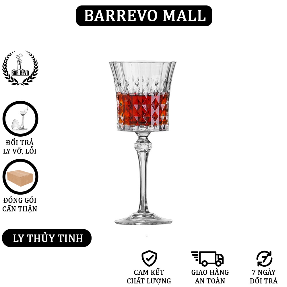 Goblet Glass - Ly Khứa Cạnh - Ly Thủy Tinh