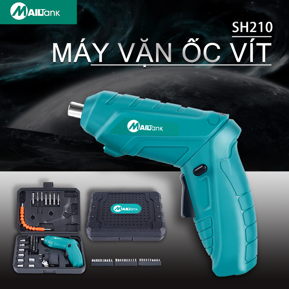 Máy bắt vít pin cầm tay 3 chức năng khoan gỗ Mailtank, khoan sắt, bắt vít 2 nấc tốc độ, có đèn khoan sắt khoan gỗ bắn tôn vặn ốc vít - Máy khoan - Khoan mini cầm tay- Máy khoan mini