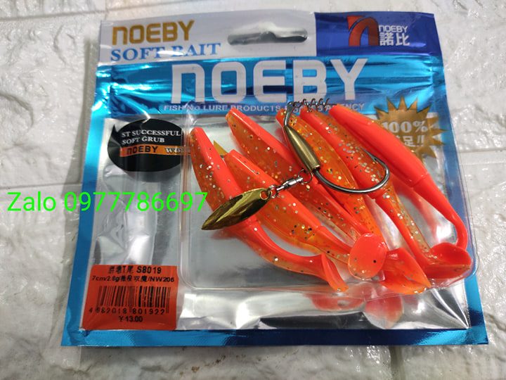 mồi mềm noeby S8019 kèm lưỡi móc mồi Ar15