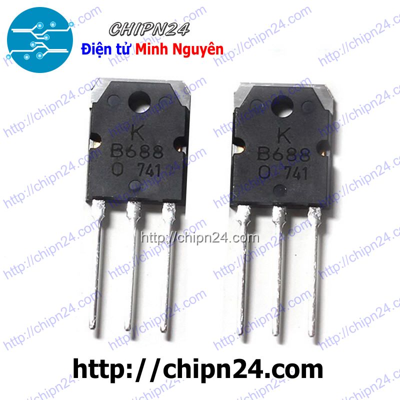 [2 con] (KT1) Transistor B688 (chữ K) TO-264 PNP 8A 120V (2SB688)