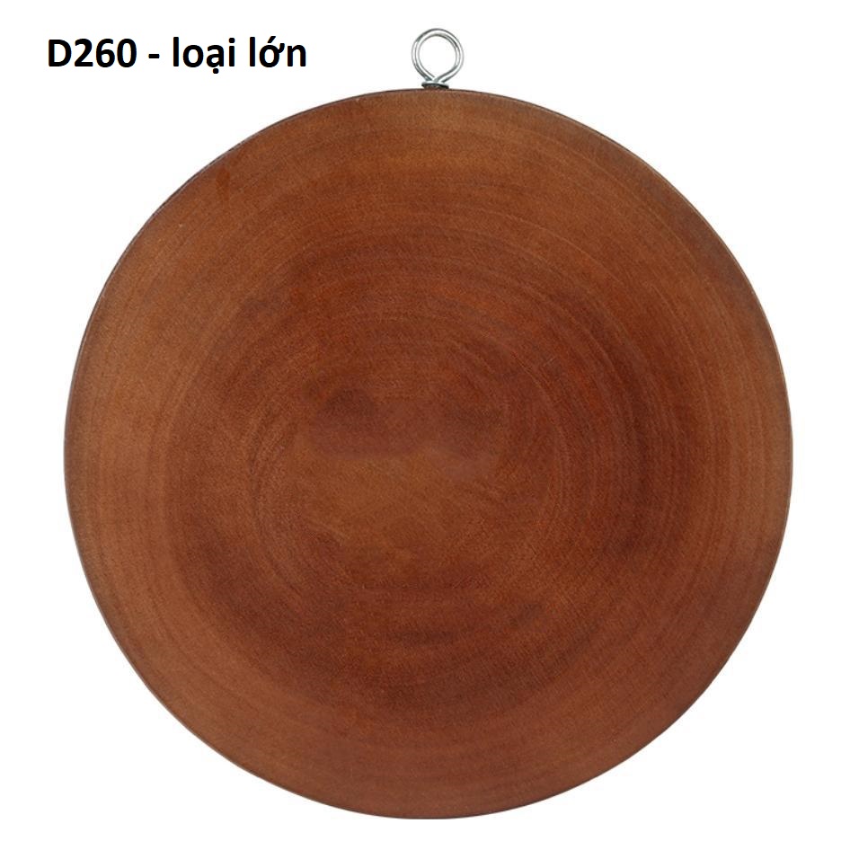 Thớt Gỗ Tròn Lớn có Khoen D260 - Thớt gỗ loại tròn cao cấp/ Thớt Gỗ Tròn Lớn có Khoen Cao Cấp, Chắc, Không Mốc, Không Ra Dăm - Vật dụng nhà bếp