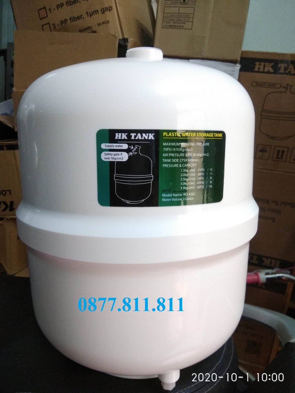 10 Liter Water Purifier Pressure Tank - Free 2-Way Explosion-Proof Valve - Used for All Types of Ro Purifiers