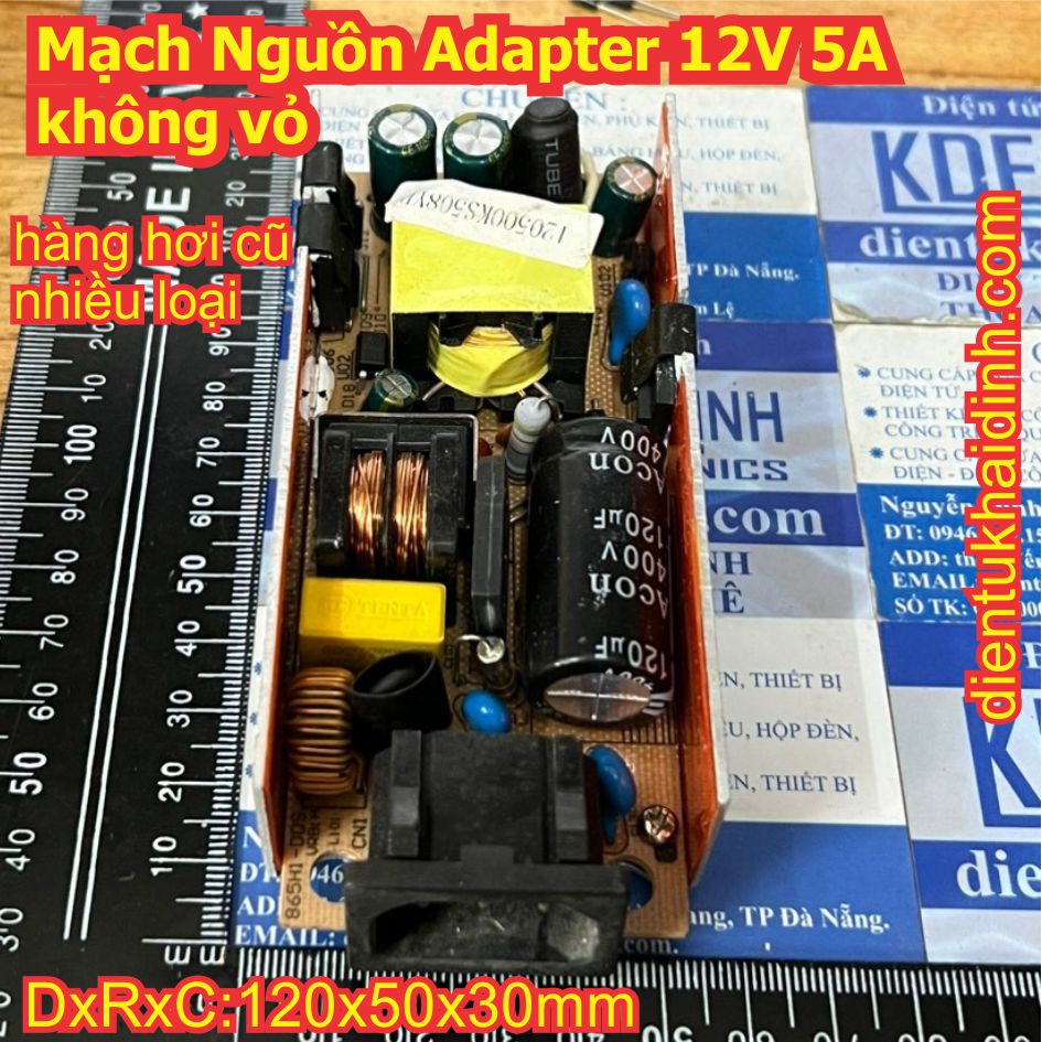 Module mạch nguồn adapter không vỏ 12v 5a 12vdc 5000ma kde3600