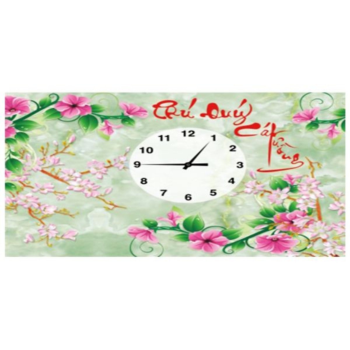 Tranh đính đá Đồng hồ hoa hướng dương VS223 KT: 65cmx50cm
