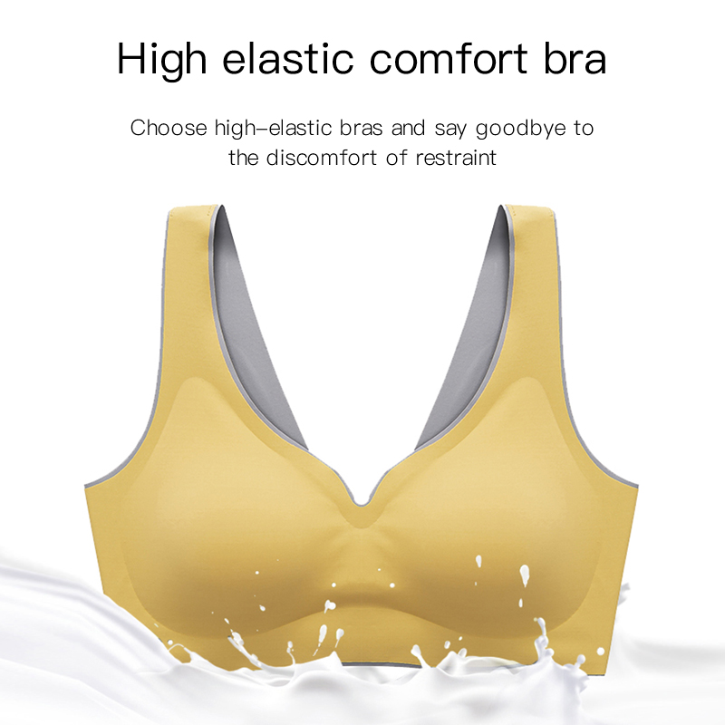 Bra comfortable seamless, lingeries thin stainless steel can prevent sagging breasts