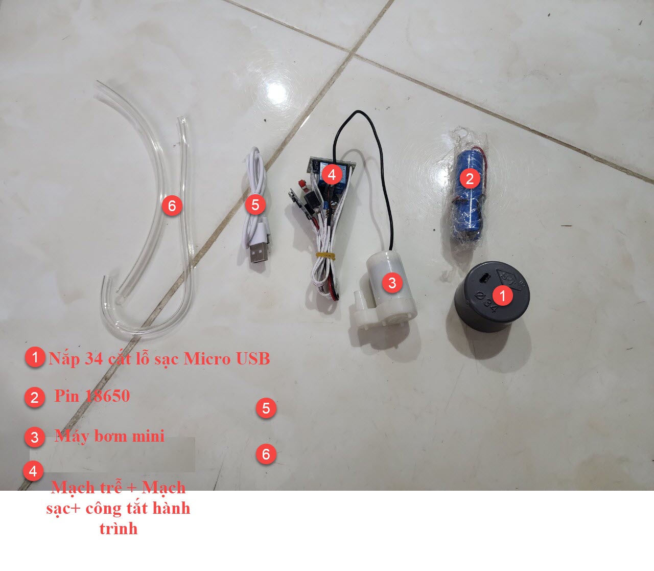 Combo Mạch Chế Máy Rót Rượu Tự Động 3v7 Hàn sẵn