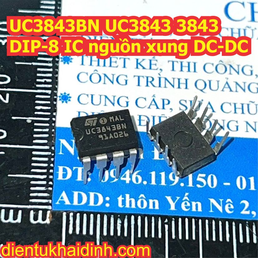 10 con UC3843AN UC3843BN UC3843 3843 DIP-8 IC nguồn xung DC-DC kde5113