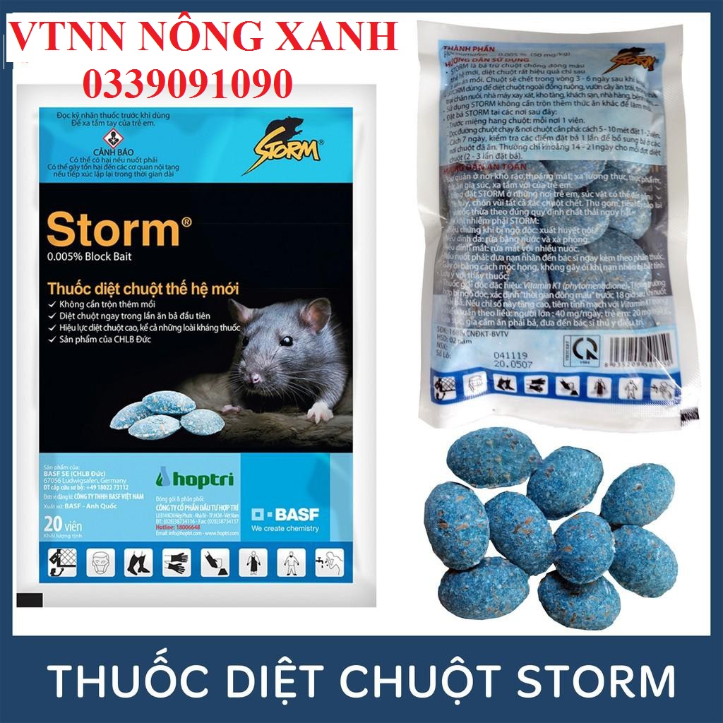 Thuốc diệt chuột Storm (1 gói gồm 20 viên)
