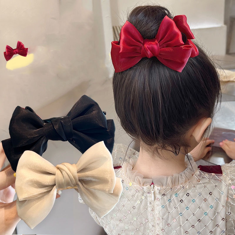Kẹp Tóc Nơ Đính Đá Cho Bé Gái