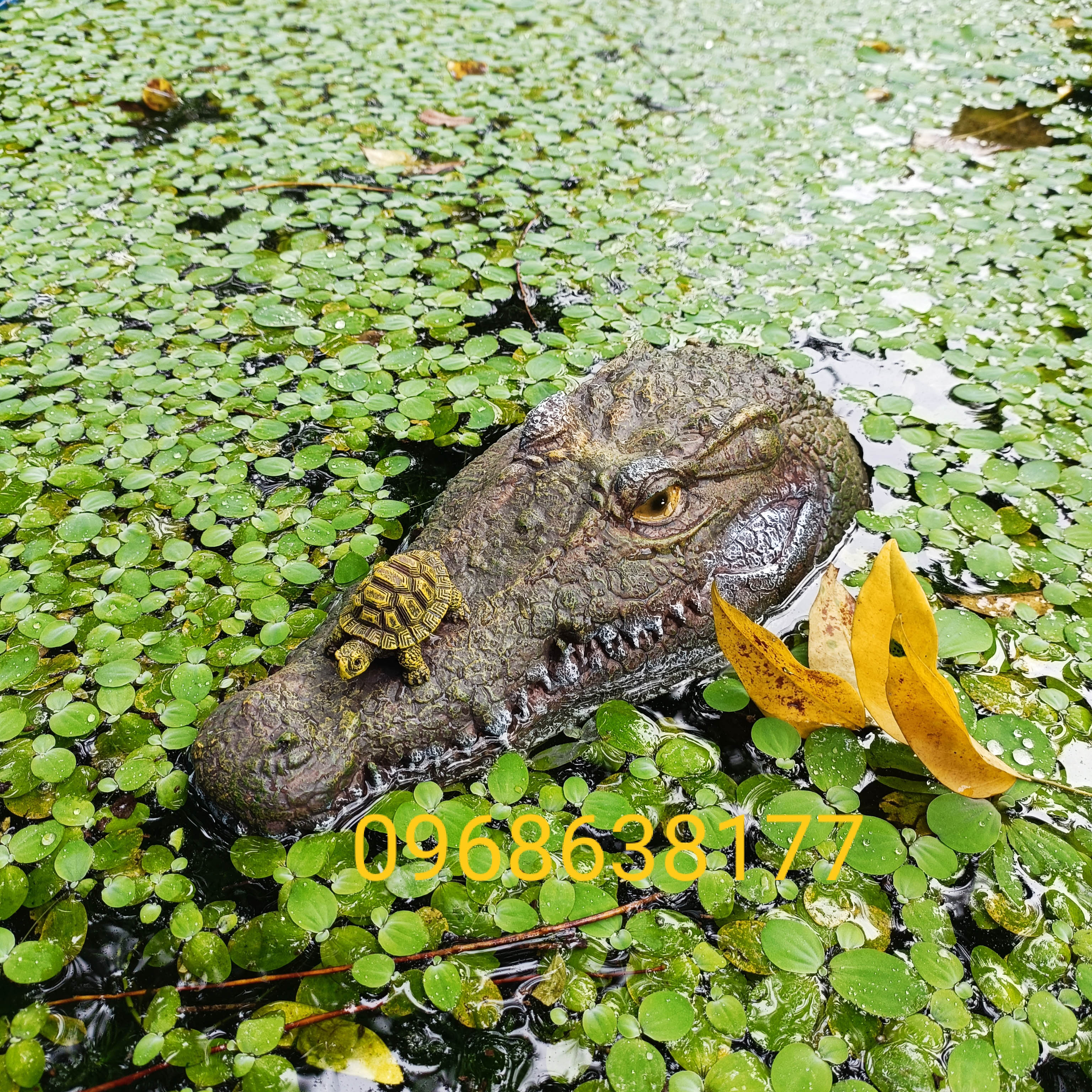 Mô hình Cá sấu thả nổi trang trí hồ ngoài trời