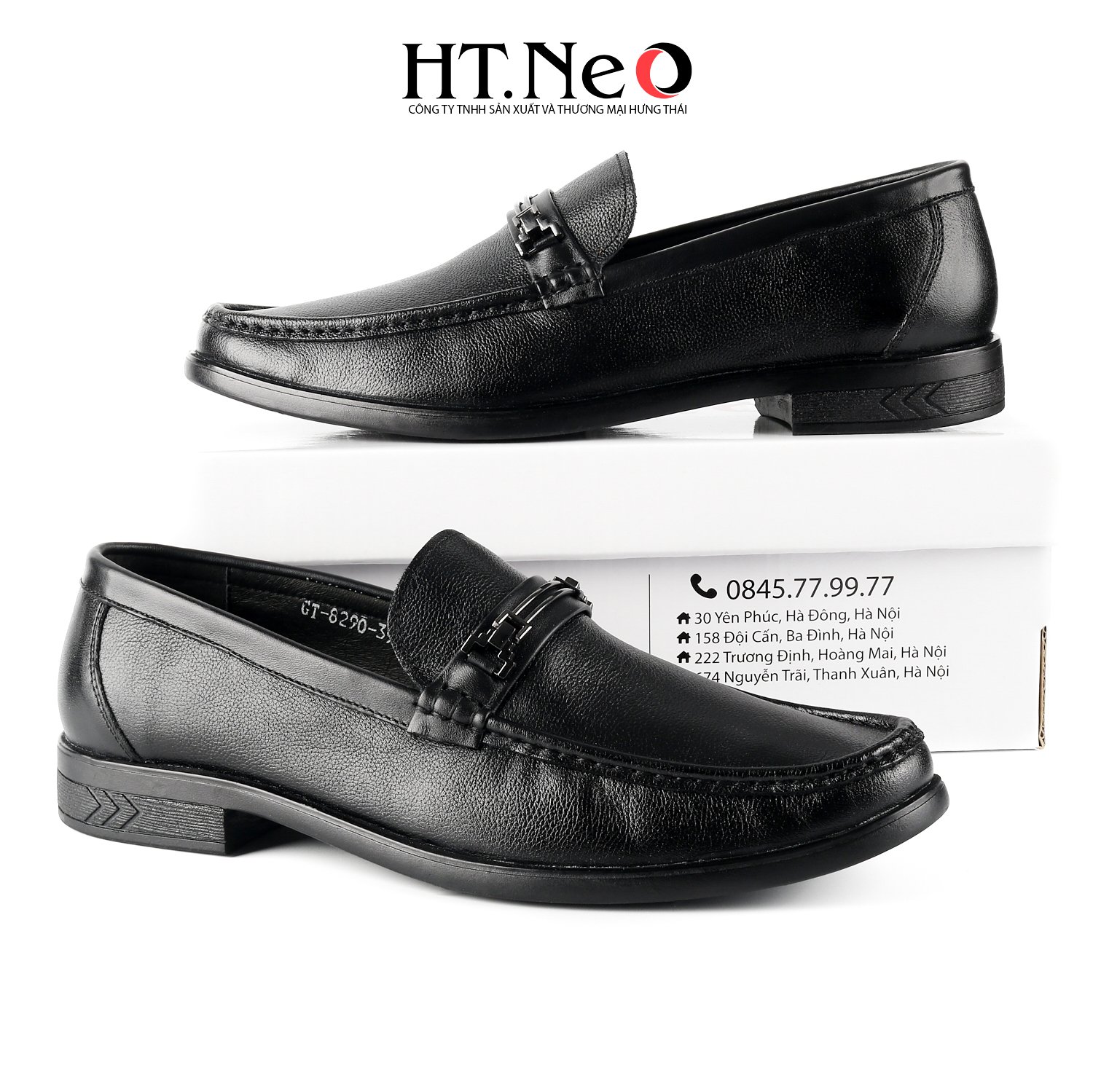 Giày lười, giày mọi nam da bò cao cấp HT.NeO D32-klt