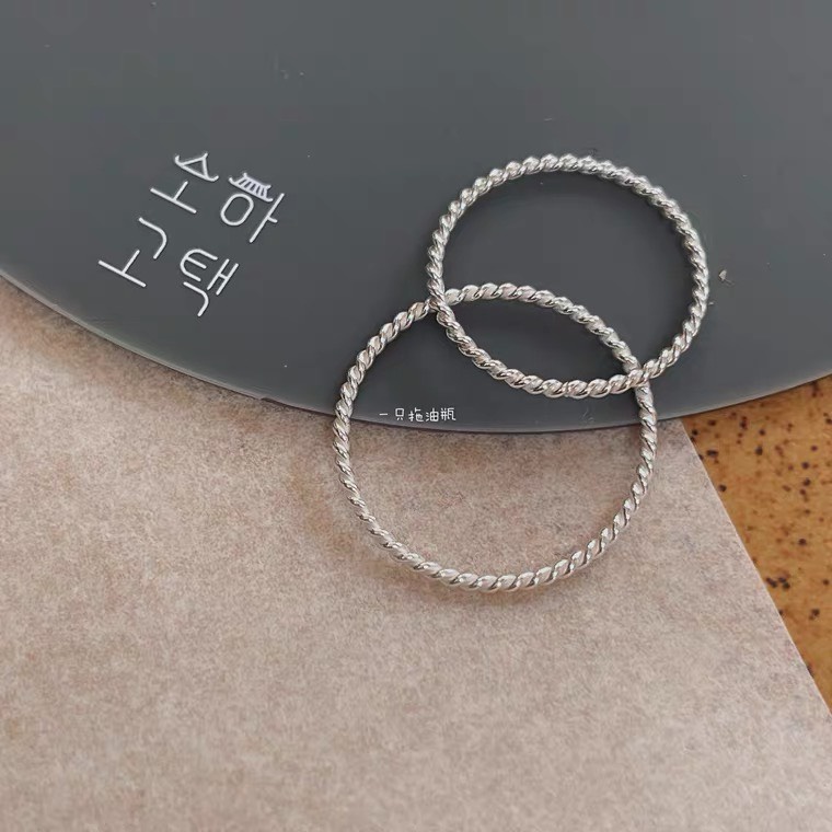 Nhẫn Bạc Dreamsilver Xoắn Đơn Basic Nhiều Size NT002