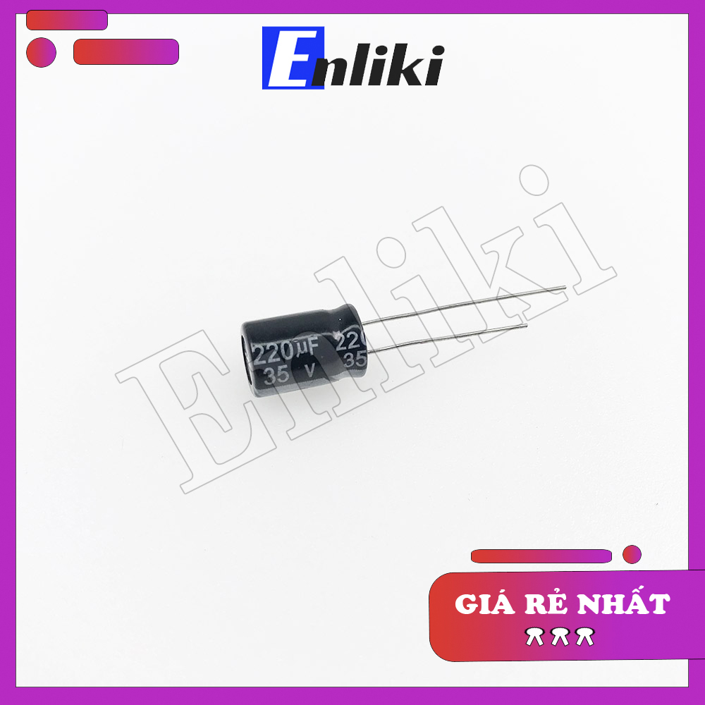 2 Chiếc Tụ 220uF 35V kích thước 8x12mm